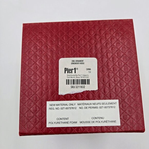 Pier 1 Li Bien Owl Christmas Ornament Decoration 2017 With Box Read - Picture 10 of 10